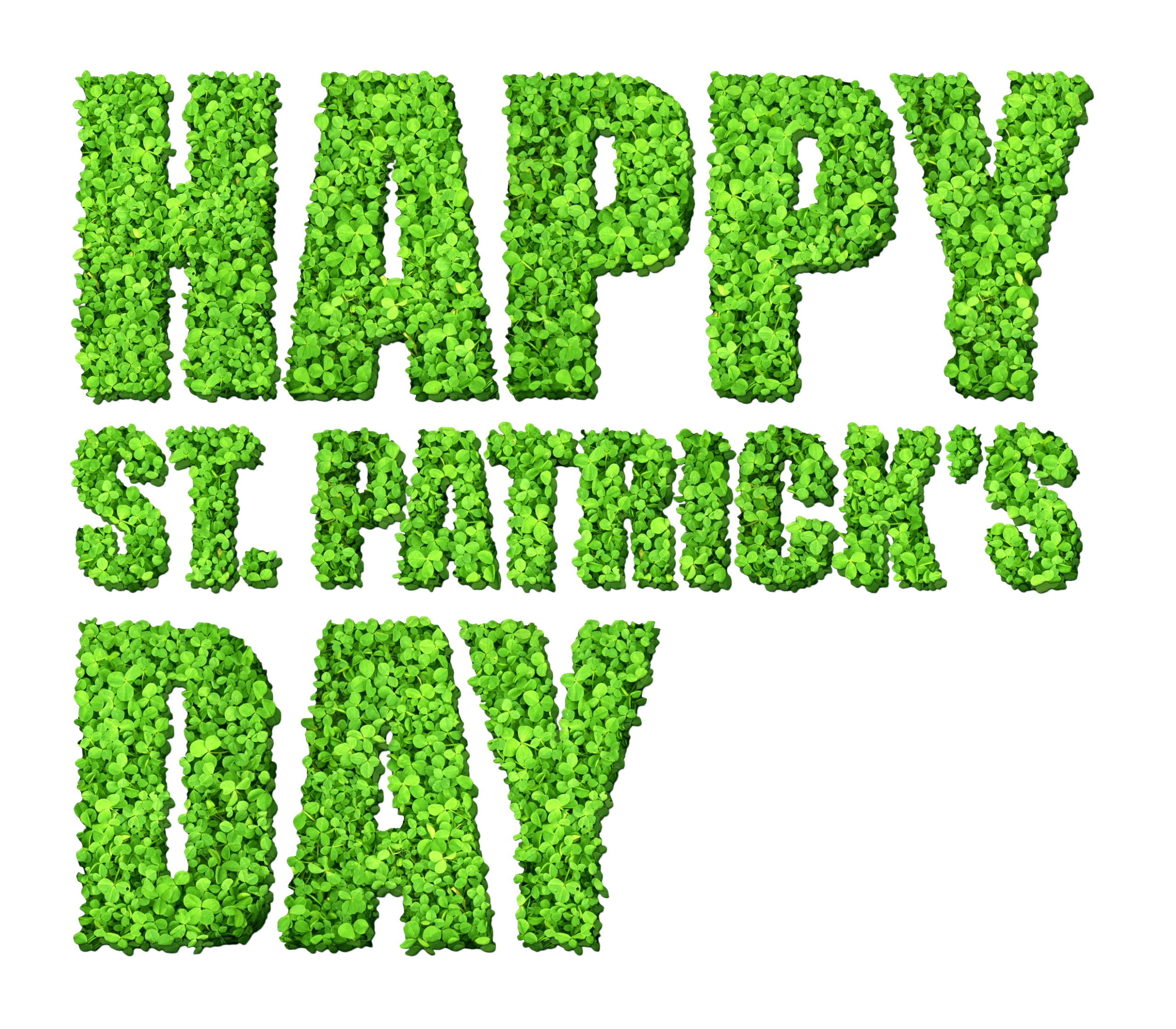 Festive Green Shamrock-Styled Clipart Celebrating St. Patrick's Day Holiday