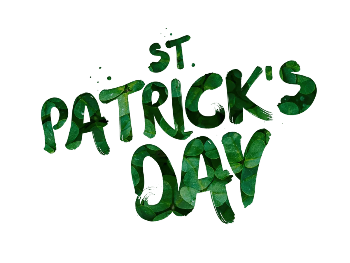 Festive St. Patrick's Day Hand-Drawn Green Lettering Clipart Design