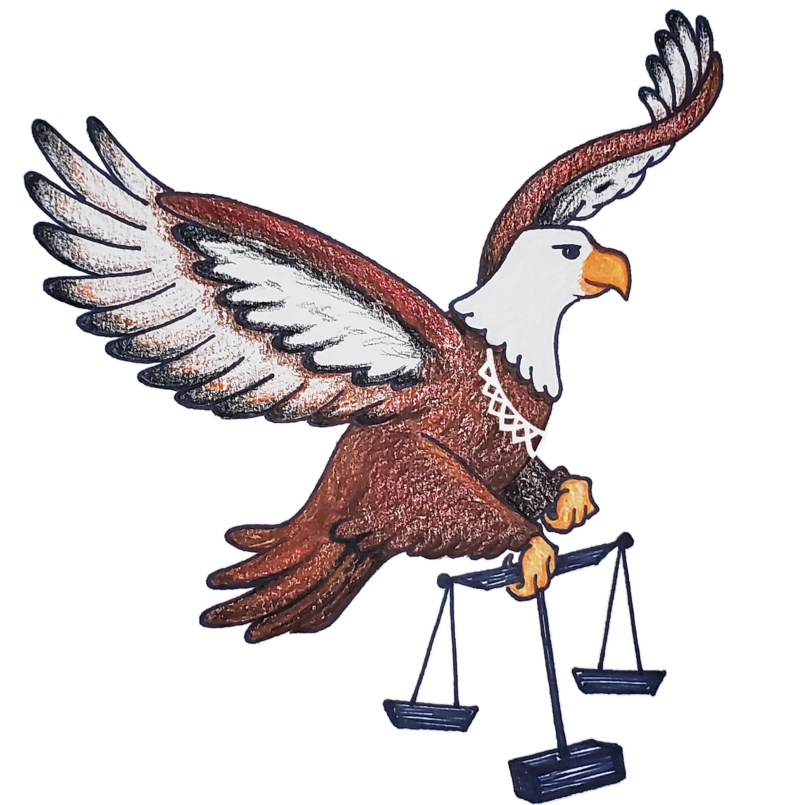 Majestic Bald Eagle Clipart Symbolizing Justice and Balance of Law