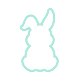 Minimalist Pastel Mint Green Easter Bunny Silhouette Clipart Design