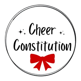 Cheerful Constitution Clipart: Elegant Red Bow Design for Creative Projects