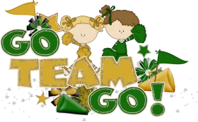Cheerful Team Spirit Clipart Illustration with Energetic Cheerleaders