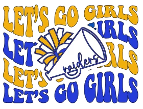 Cheerleading Motivational Clipart Design with Bold Lettering and Megaphone