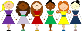 Diverse Friendship Circle: Animated Cartoon Characters Celebrating Unity and Inclusivity