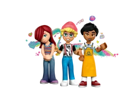 Diverse Group of Animated Friends Celebrating Friendship and Creativity
