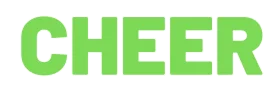 Green Cheerful Typography Clipart Design with Bold Uppercase Letters