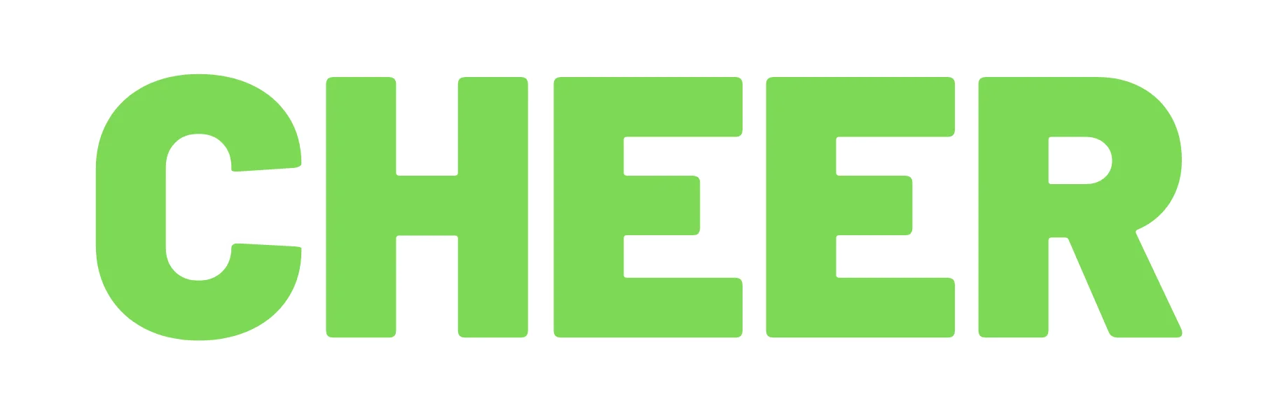 Green Cheerful Typography Clipart Design with Bold Uppercase Letters