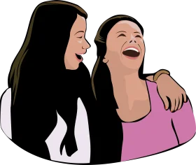 Joyful Friendship Moment: An Animation of Companionship and Laughter