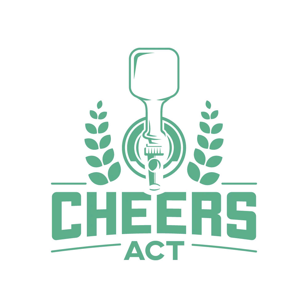Refreshing Cheers Act Clipart with Wine Glass and Laurel Branches Design