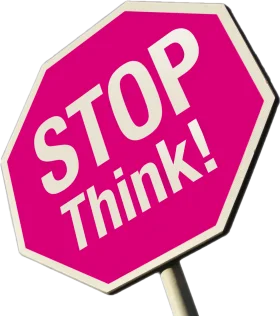 Unconventional Stop Sign Clipart: A Bold Magenta Visual Command to Pause and Reflect