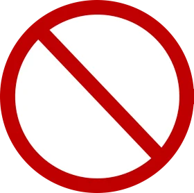 Universal Prohibition Symbol Classic Red No Entry Clipart Graphic Design
