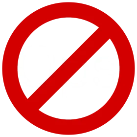 Universally Recognized No Entry Symbol: A Bold Prohibition Clipart Graphic