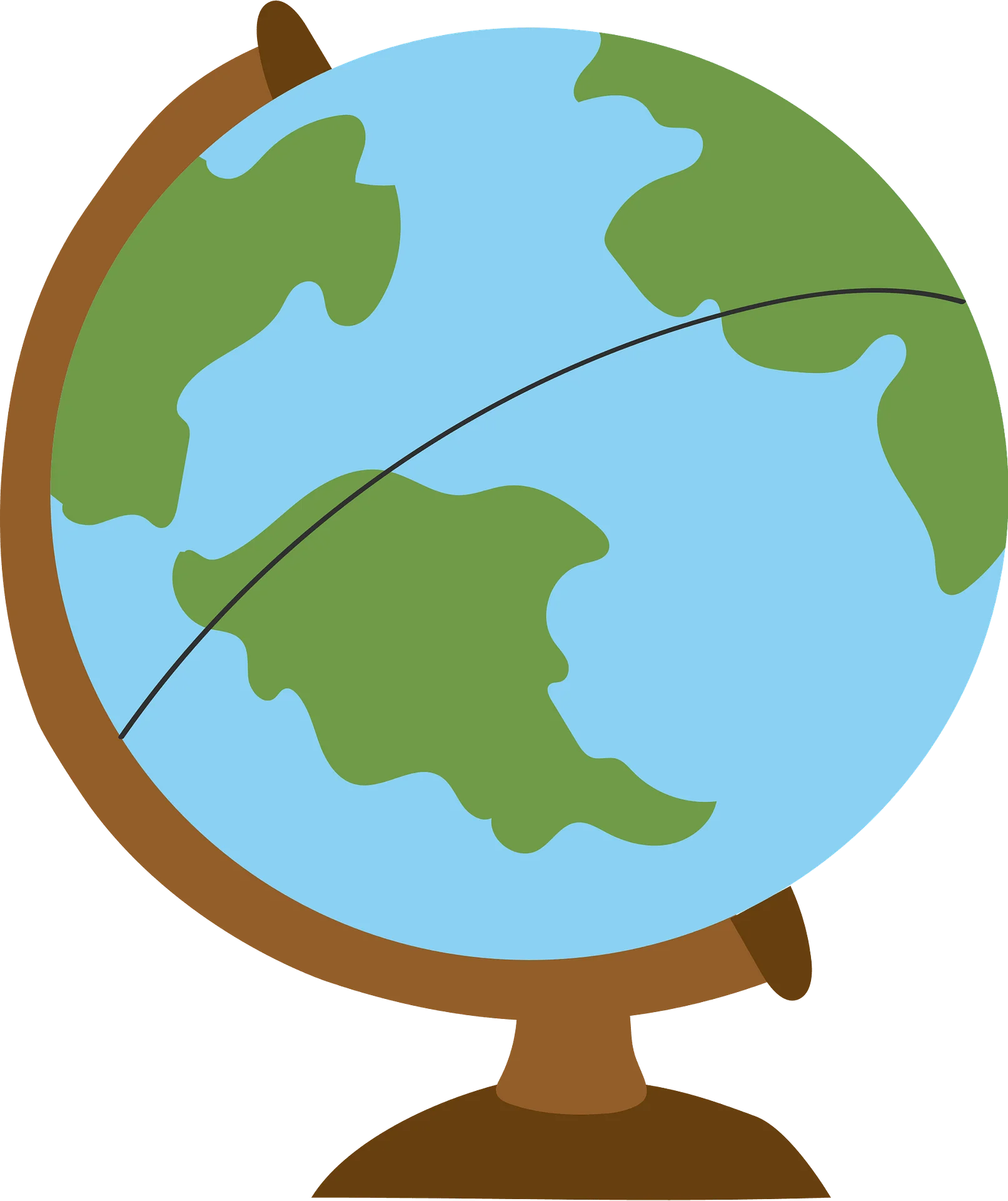 Educational Classroom Spinning Globe Clipart Illustration for Learning Materials