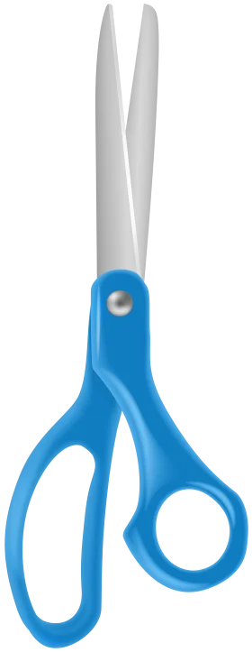 Blue-Handled Precision Cutting Tool Clipart for Office and Craft Enthusiasts