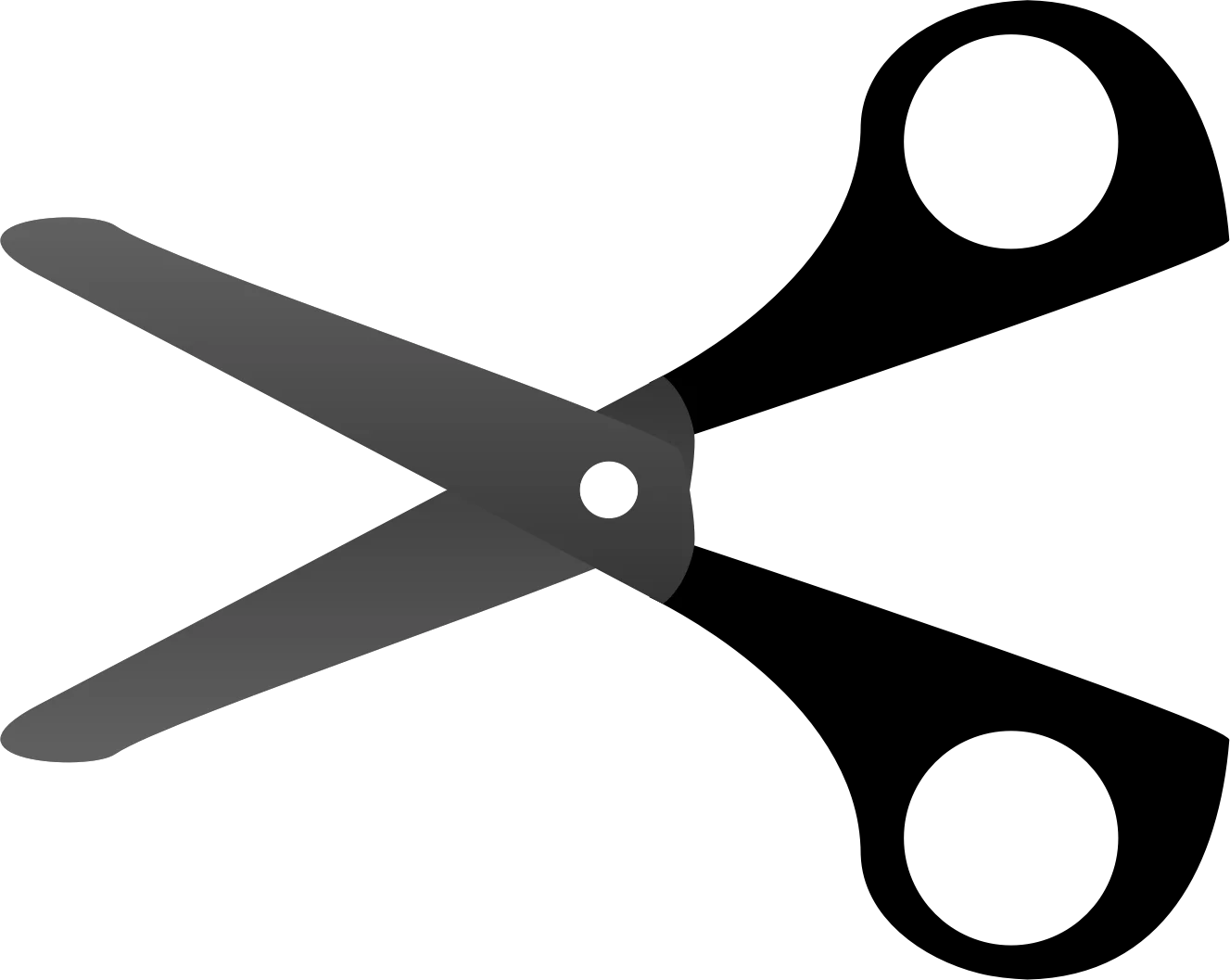Classic Black and White Simple Scissors Clipart Graphic Design Element