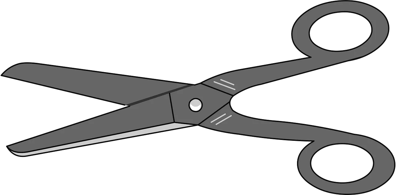 Classic Gray Scissors Clipart Vector Illustration for Design Projects