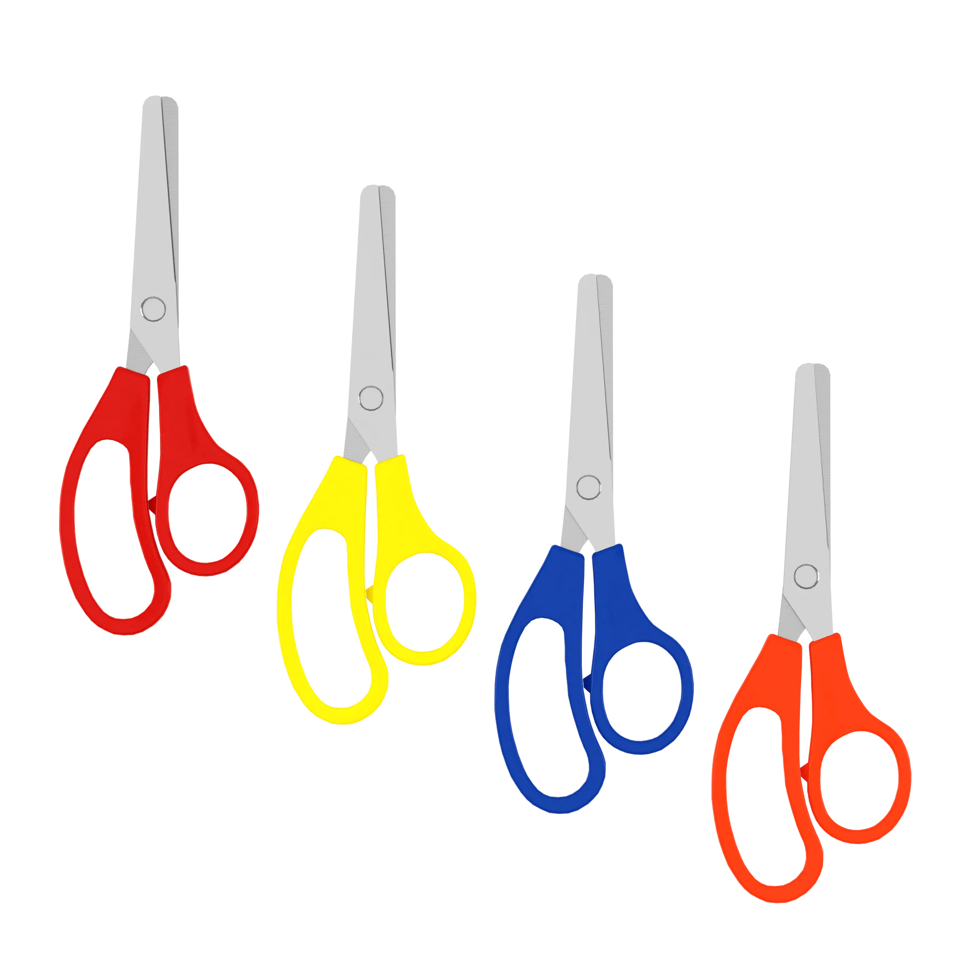 Colorful School and Office Scissors Clipart Collection with Sharp Blades