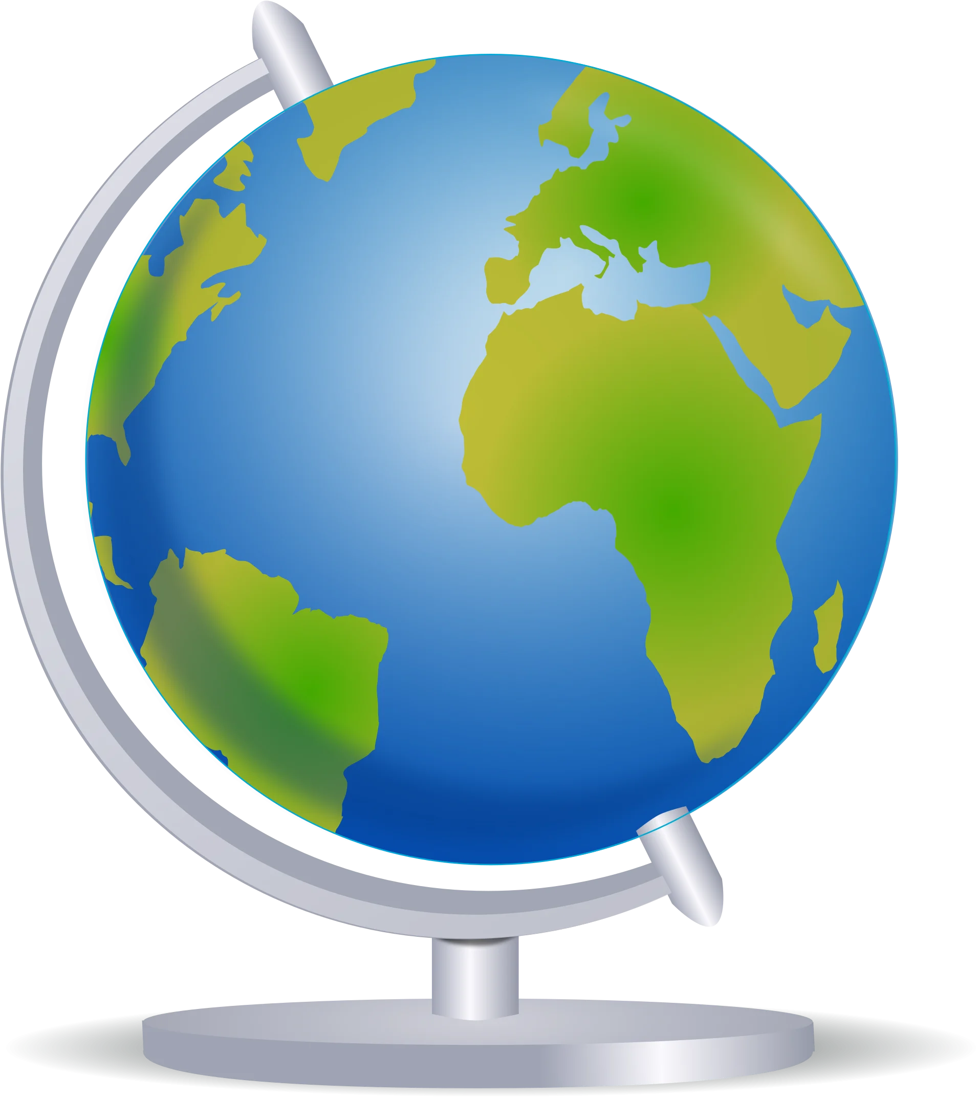Detailed Earth Globe Clipart: Realistic Representation of Our Blue and Green Planet
