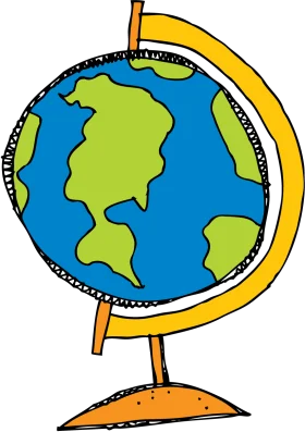 Educational World Globe Clipart: A Colorful Representation of Our Planetary Home