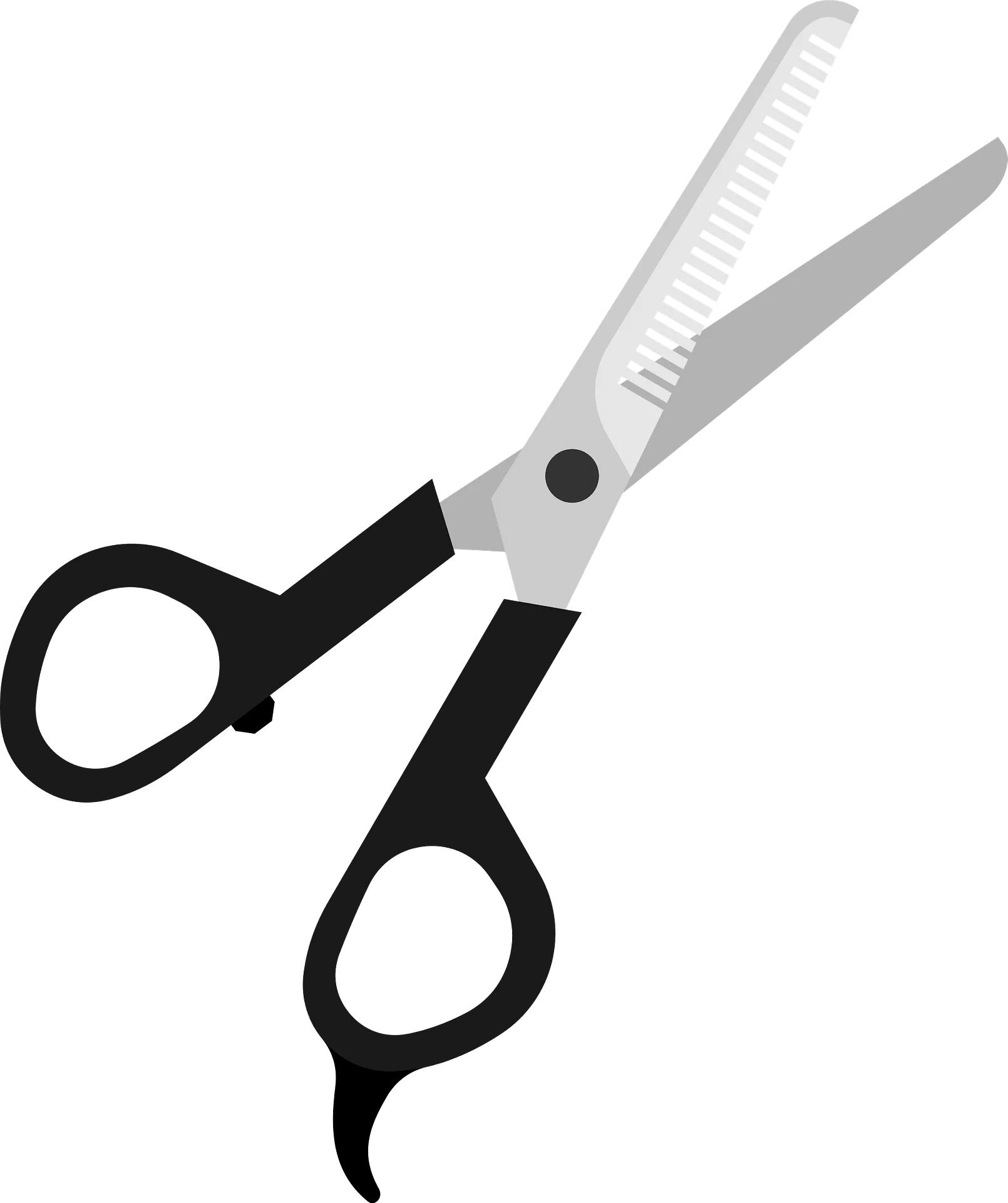 Monochromatic Professional Scissors Clipart with Sleek Design and Sharp Cutting Edge