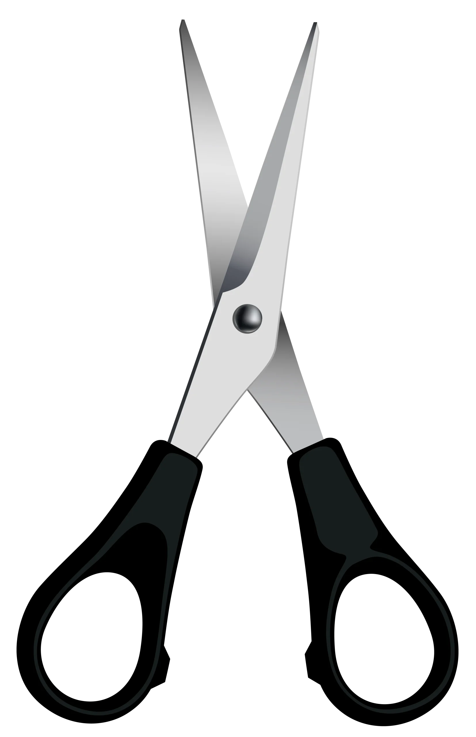 Precision Black and Silver Professional Scissors Clipart Design