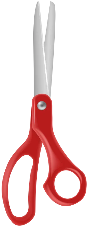 Sharp Red Precision Crafting Scissors Clipart for Creative Projects