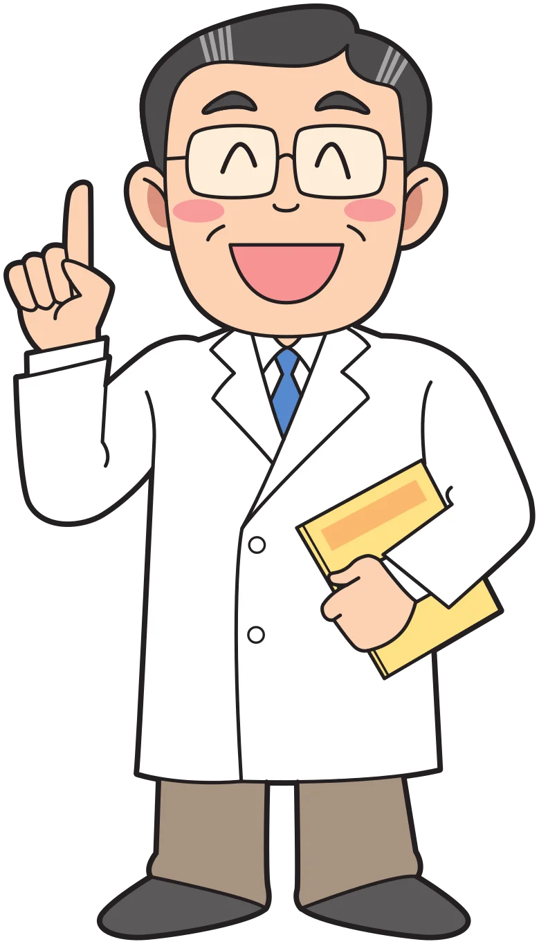 Cheerful Medical Professional Clipart Illustration Raising Finger