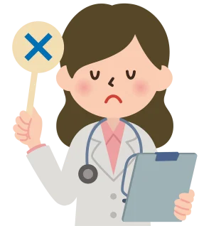 Compassionate Medical Professional Expressing Concern with Denial Clipart Illustration