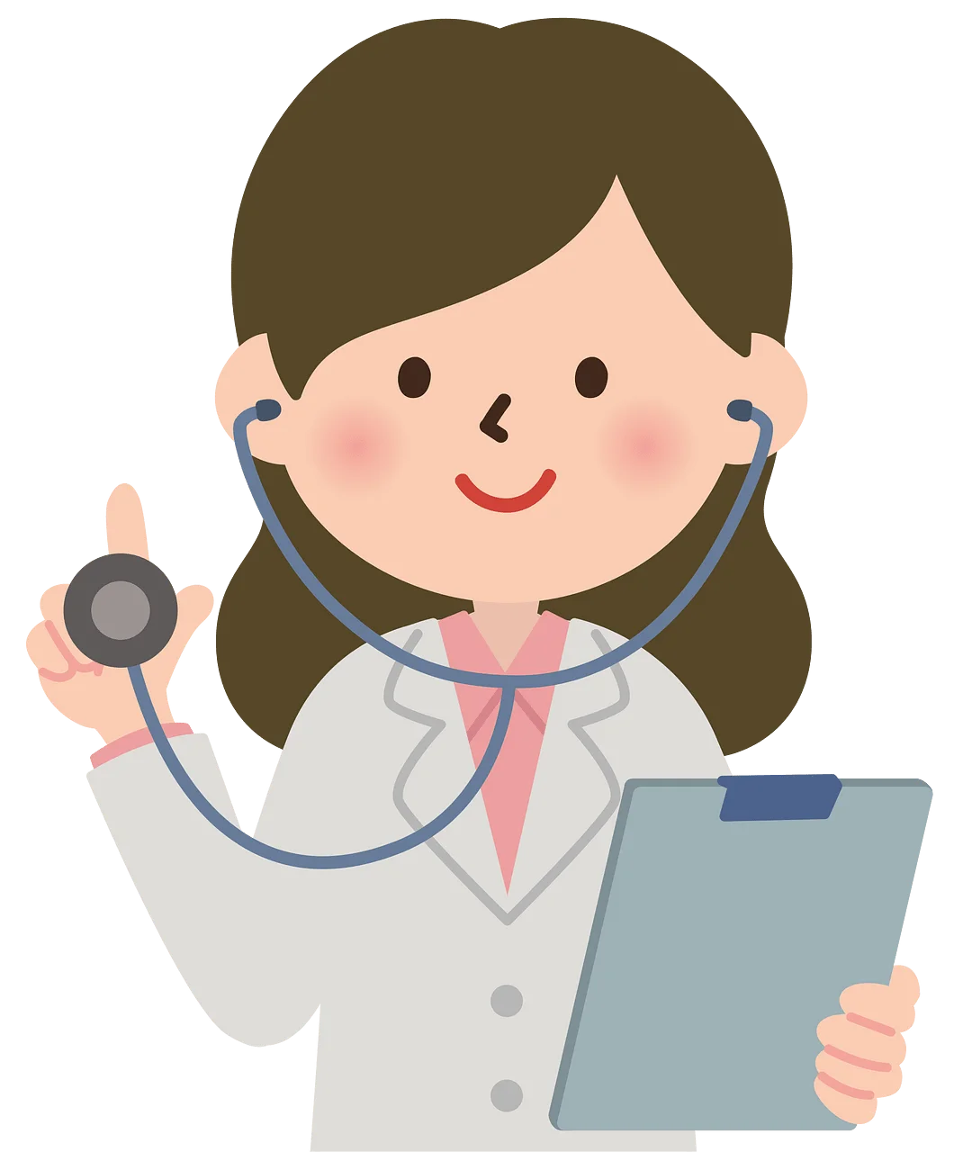 Friendly Female Medical Professional Clipart Illustration for Healthcare Design