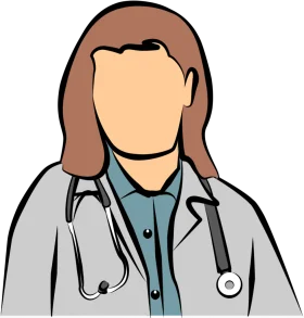 Professional Medical Healthcare Practitioner Clipart Illustration with Stethoscope