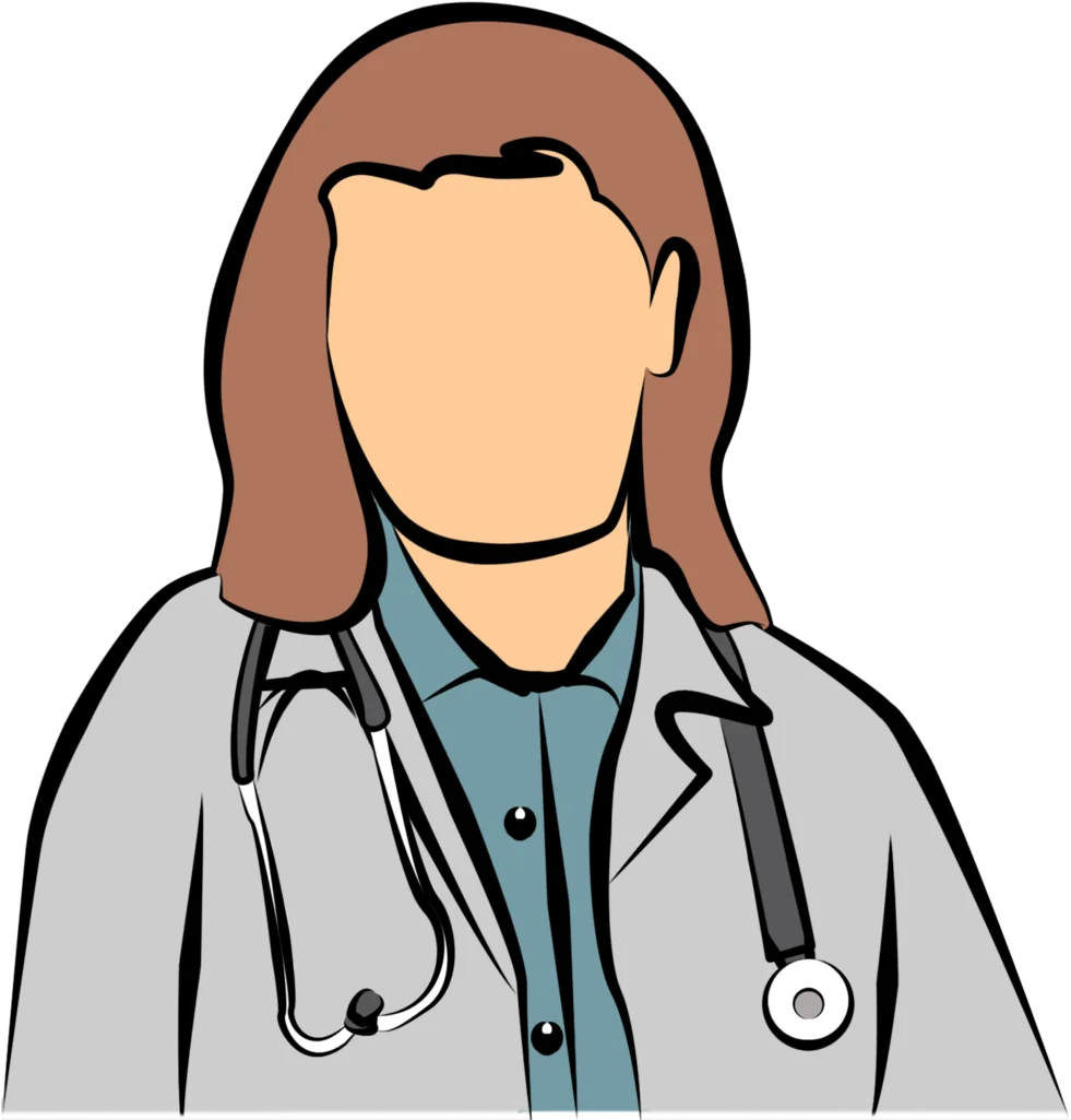 Professional Medical Healthcare Practitioner Clipart Illustration with Stethoscope