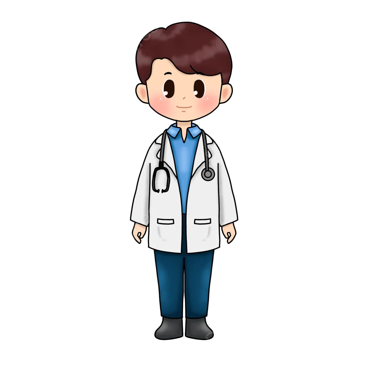 Professional Medical Healthcare Professional Cartoon Doctor Clipart Illustration