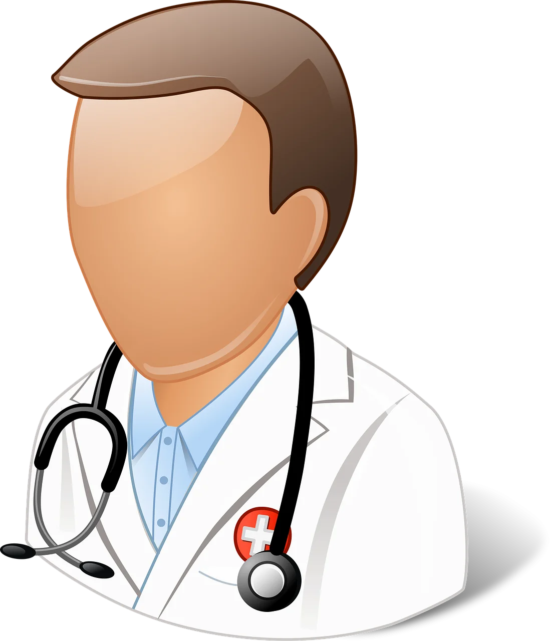 Professional Medical Healthcare Provider Illustration Clipart in Minimalist Style