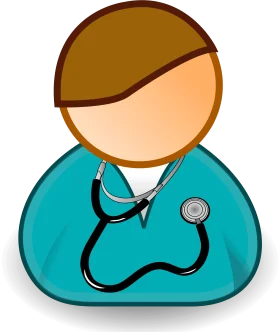 Professional Medical Healthcare Provider Stylized Clipart Illustration
