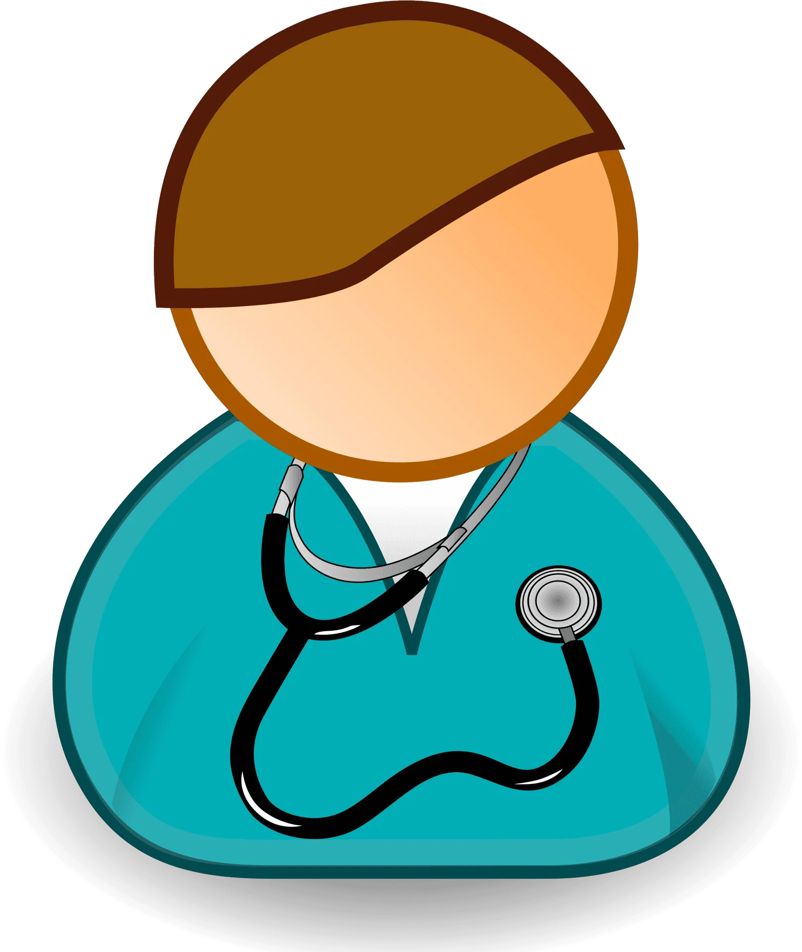 Professional Medical Healthcare Provider Stylized Clipart Illustration