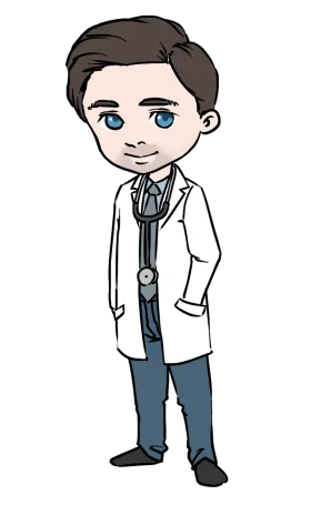 Professional Medical Practitioner Cartoon Clipart - Friendly Doctor Illustration