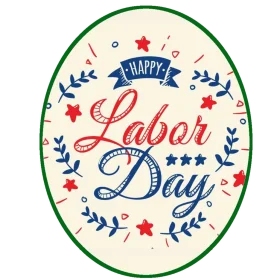 Elegant Festive Labor Day Celebration Commemorative Clipart Design