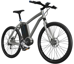 Modern Electric Urban Commuter E-Bike Clipart Illustration Sleek Design