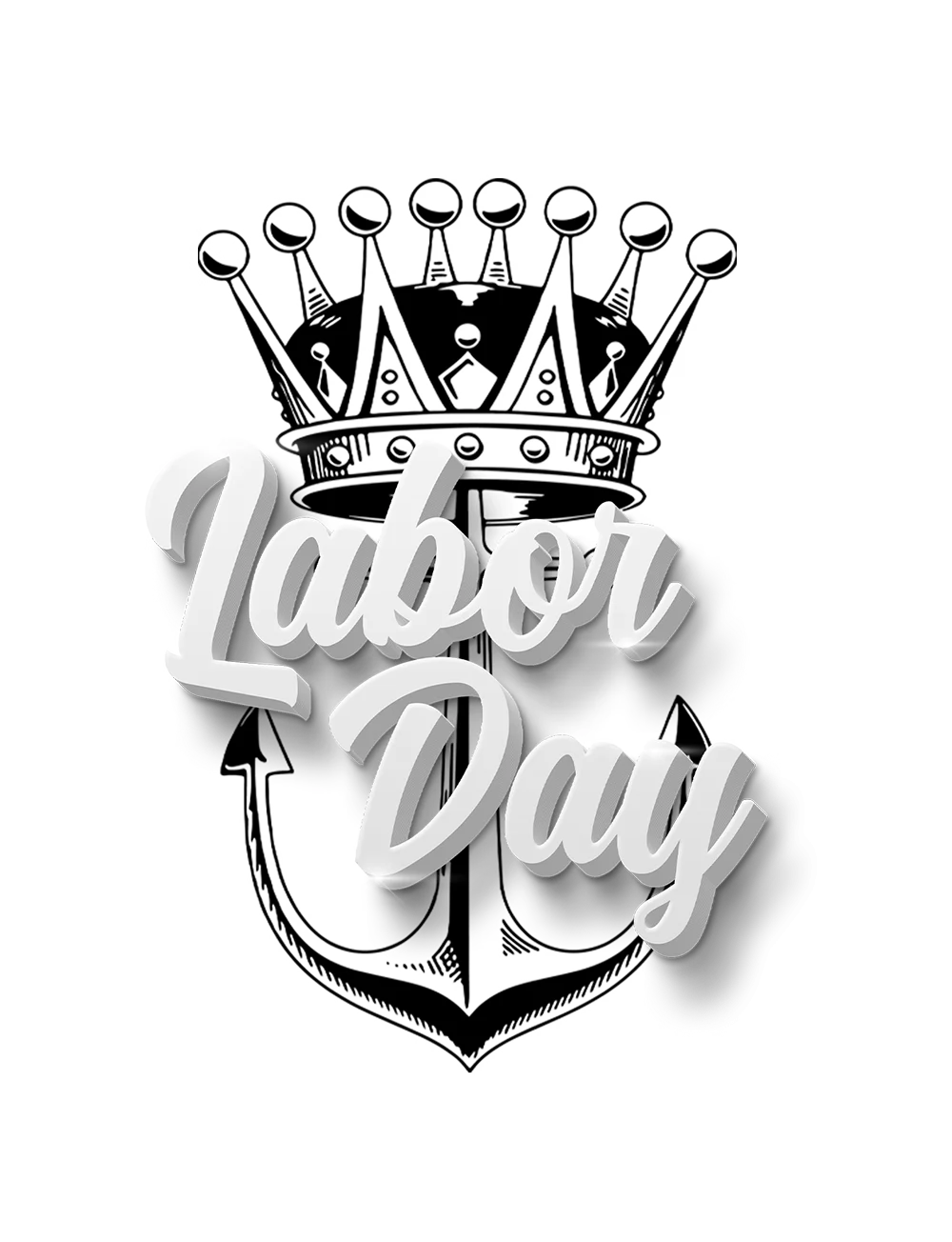 Nautical Labor Day Crown Anchor Clipart: Celebrating Working Class Strength and Spirit