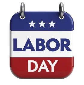 Patriotic Labor Day Calendar Clipart Celebrating American Workers' Contributions