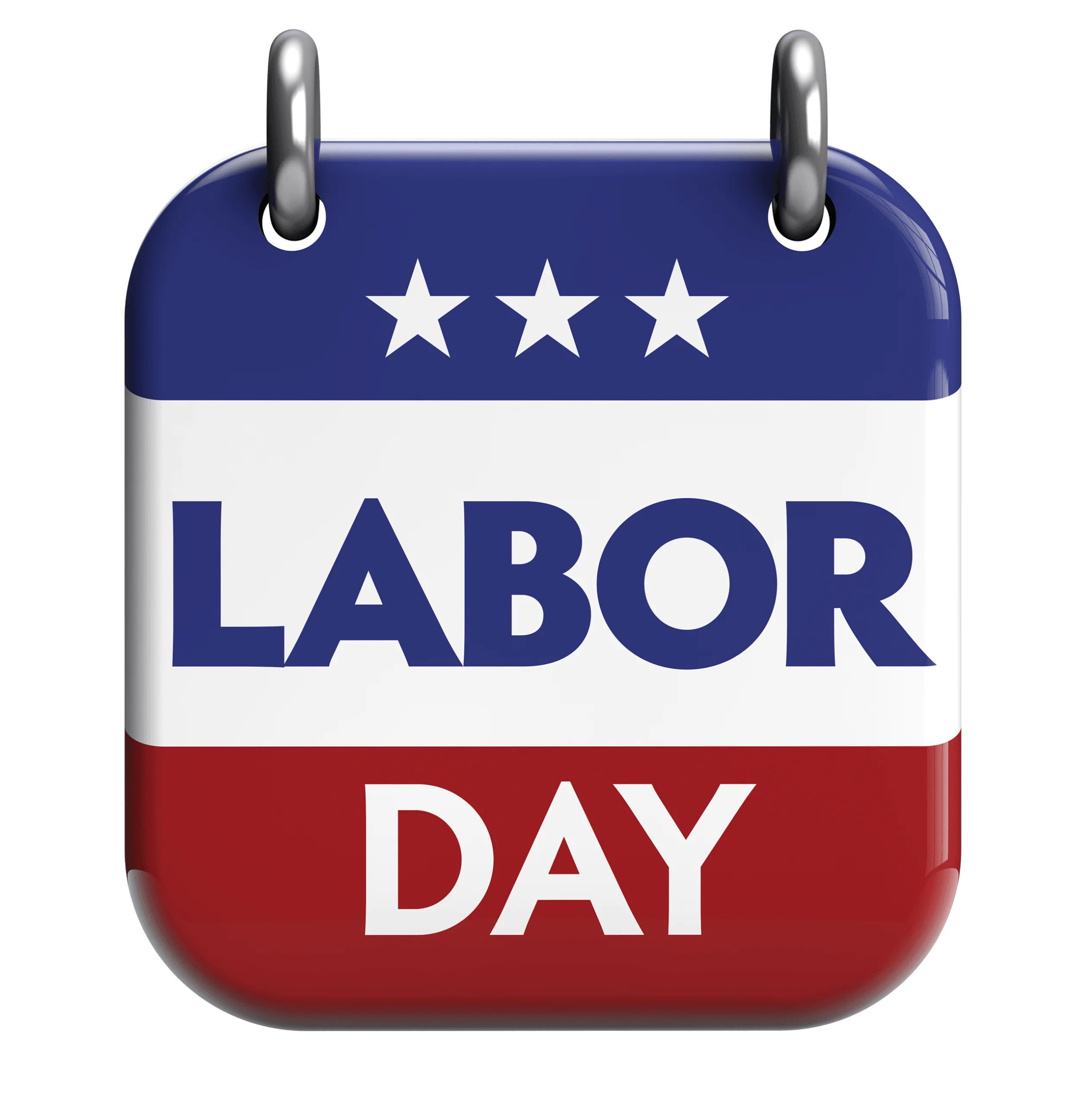 Patriotic Labor Day Calendar Clipart Celebrating American Workers' Contributions