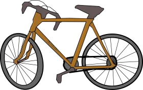 Sleek and Minimalist Brown Bicycle Clipart Illustration for Design Projects