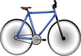 Sleek Blue Urban Minimalist Bicycle Clipart Design with Clean Lines