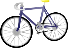Sleek Purple Road Bicycle Clipart with Minimalist Design and Refined Details