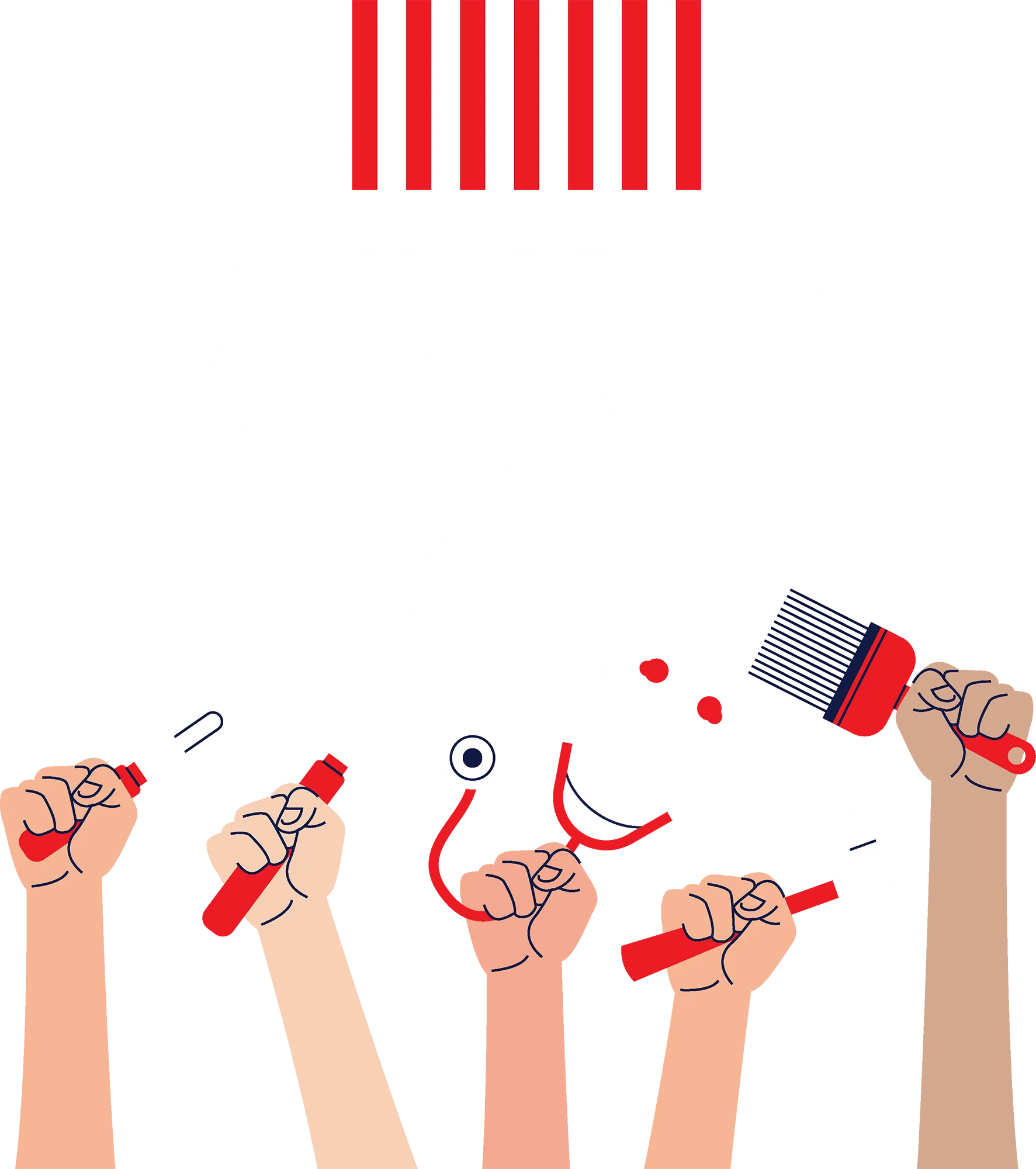 Unity and Strength: Labor Day Celebration Clipart Showcasing Workers' Solidarity