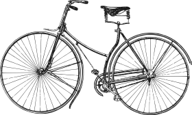 Vintage Bicycle Clipart Illustration Showcasing Classic Bicycle Design