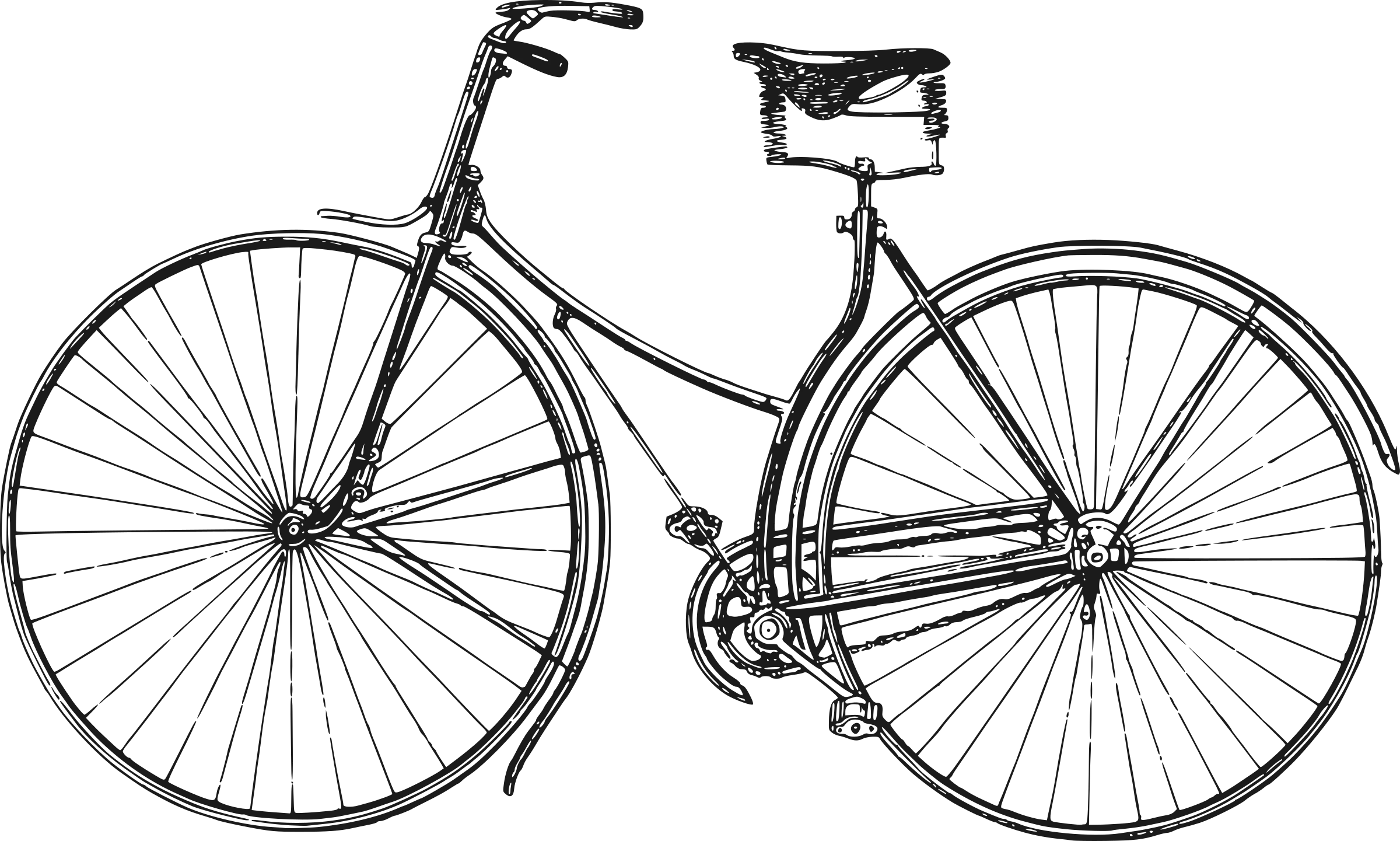 Vintage Bicycle Clipart Illustration Showcasing Classic Bicycle Design