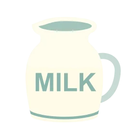 Charming Pastel Milk Jug Clipart Design with Minimalist Aesthetic