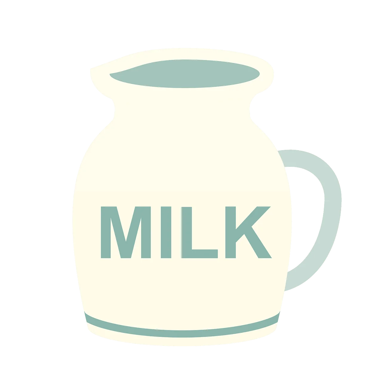 Charming Pastel Milk Jug Clipart Design with Minimalist Aesthetic
