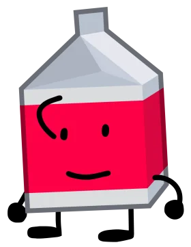 Cheerful Red and Silver Milk Carton Clipart Character with Friendly Expression